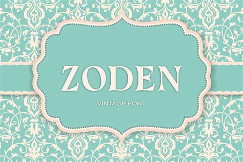 Zoden Font By Dmdesignsstoreart · Creative Fabrica Vintage Fonts