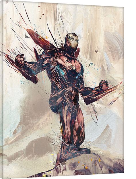 Bestel Een Avengers Infinity War Iron Man Sketch Canvas Print Op