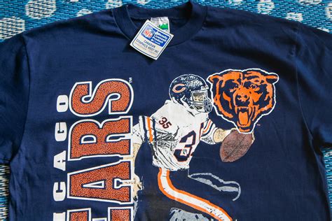 Vintage 1990s Chicago Bears Nfl T Shirt W Tags Xl 1992 Etsy Uk