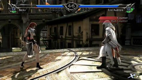 Soul Calibur Ezio Auditore Vs Custom Character Gameplay Youtube