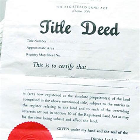 How The Kenya Title Deeds Rules Will Change Il
