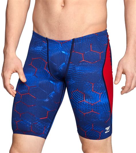 Speedo Mens Emerging Force Jammer Swimsuit At Free