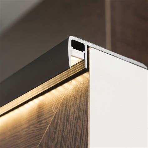 Anodized Aluminum Stair Nose With Led Profile Stair Profile Indirect Liniled® Stair Nosing