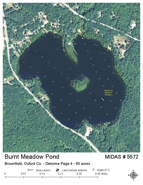 Lake Overview Burnt Meadow Pond Brownfield Oxford Maine Lakes