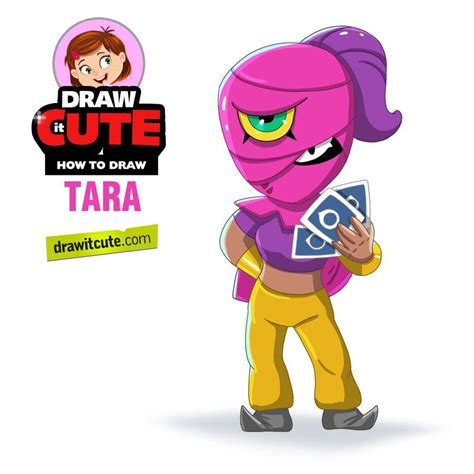 Jacky works her jackhammer to shake up the ground and nearby enemies. How to draw Tara | Brawl Stars super easy drawing by https ...