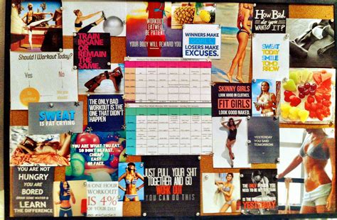 My Personal Vision Board For A Healthy Body Complete With Challenging