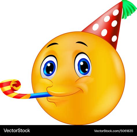 Smiley Emoticon Going To A Party Royalty Free Vector Image