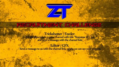 Zt Clan Recruitment Challenge Youtube