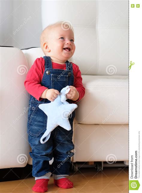 Baby Boy Standing Stock Photo Image Of Little Childhood 77067992