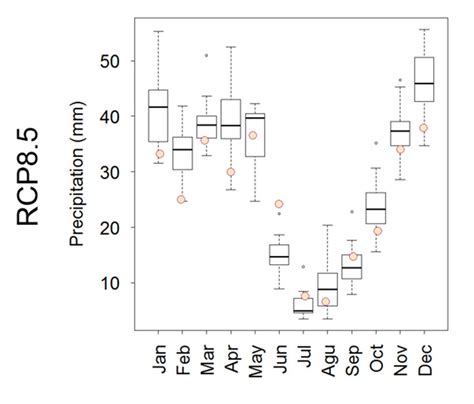 A Boxplot Of Monthly Climate Variables Over 11 Gcms Using Only