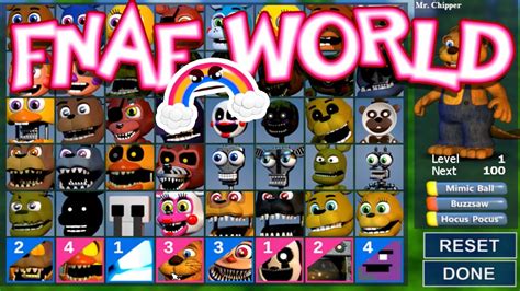 All Characters Unlocked Ep 25 Fnaf World Update 2 Youtube