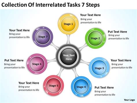 Business Model Diagram Collection Of Interrelated Tasks 7 Steps