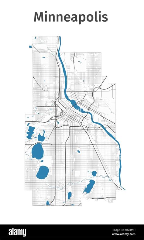 Mapa De Minneapolis Mapa Detallado De La Zona Administrativa De La