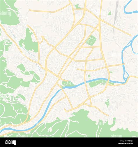 Mapa Imprimible De Banja Luka Bosnia Y Herzegovina Con Carreteras