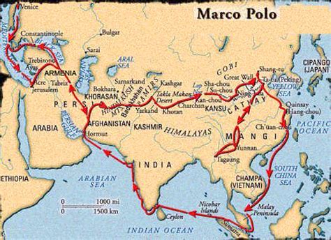 Marco Polo Route Map