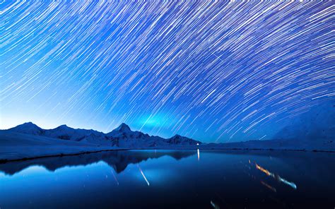 3840x2400 Star Trails Snow Mountains 4k 4k Hd 4k Wallpapersimages