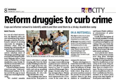 The key areas that will be focused on in this literature review is the causes of drug abuse, the effects. KRIPA FOUNDATION, INDIA: Fr. Joe's article in the DNA ...
