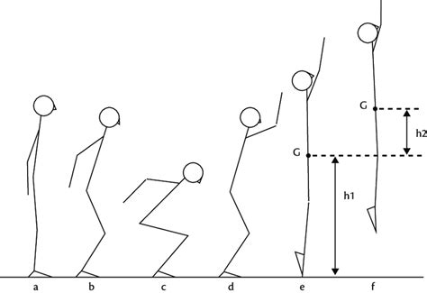 1 Stick Figure Sequence Of A Countermovement Vertical Jump From A