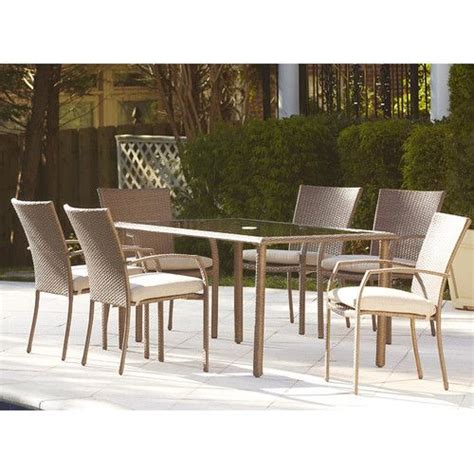 Cosco Home And Office Lakewood Ranch 7 Piece Dining Set With Cushions