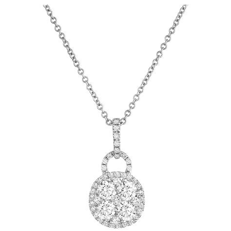 star of david diamond pendant necklace 1 76 carat in 14 karat white gold for sale at 1stdibs