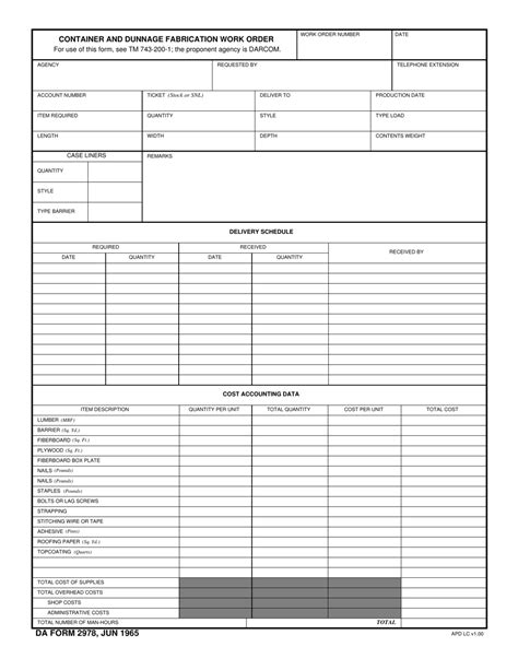 Da Form 2978 Fill Out Sign Online And Download Fillable Pdf
