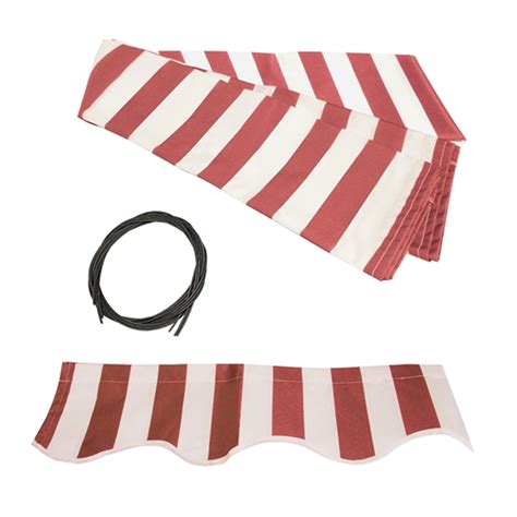 Aleko Retractable Awning Fabric Replacement 16x10 Feet Red And