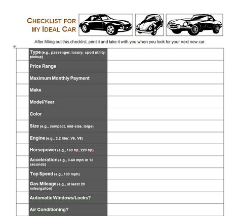 Car Buying Checklist | Used Car Buying Checklist