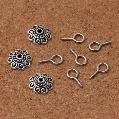 100pcslot High Quality Metal Screw Eye Pins For Pendant 12mm 17mm Iron
