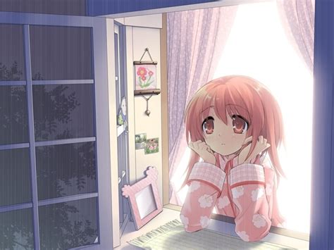 Sad Anime Girl Waiting