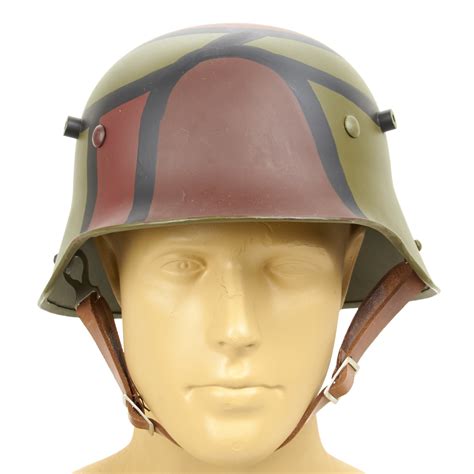 German Wwi M16 Stahlhelm Steel Helmet M 1916 Hand Painted Camouflage