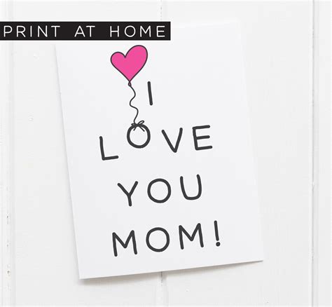 Printable Mothers Day Card Cute Mother Day Cards Etsy