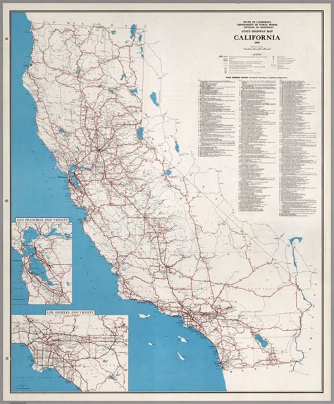 State Highway Map California 1960 David Rumsey