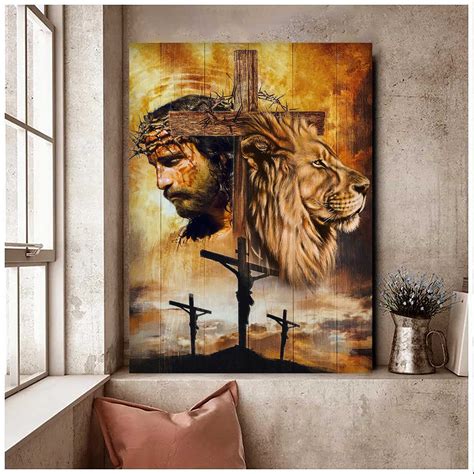 Lion Of Judah Picture Jesus Painting Lion And Jesus Canvas Prints Li