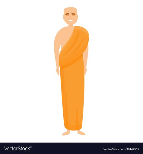 Indian Priest Icon Cartoon Style Royalty Free Vector Image