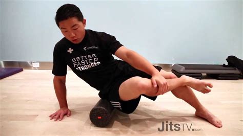 How To Massage Your Hip With A Foam Roller Dr Jim Feng Jits Magazine Youtube