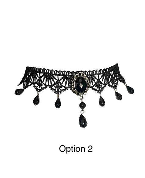 Black Lace Choker Gothic Choker Gothic Jewelry Black Etsy