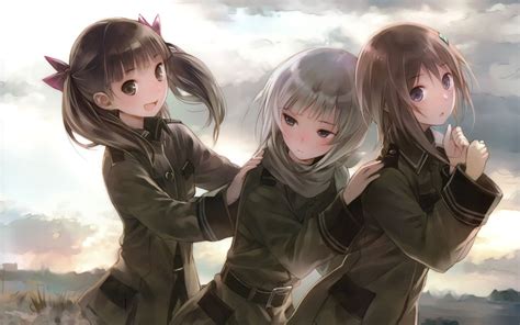 Abstract Anime Trio Girls Wallpaper Download Cool Hd Wallpapers Here