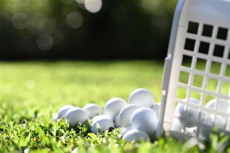 Golf Balls Stock Photo Image Of Blue Background Detail 2119894