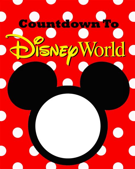 Free Disney World Countdown Printable The Suburban Mom