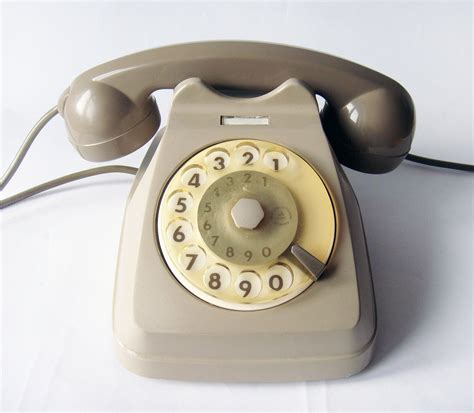 Grey Vintage Italian Rotary Telephone Brown And Grey Vintage Phones