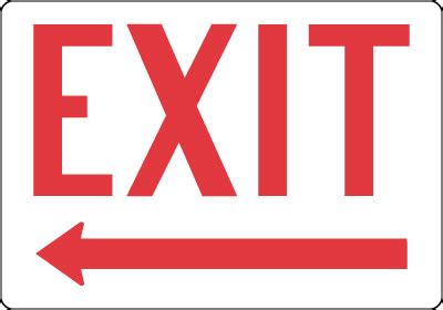 And canada for business entrepreneurs. Directional Sign - Exit: Left Arrow | Stonehouse Signs