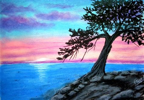Oil Pastel Scenery Drawing Easy And Beautiful Easy Oil Pastel