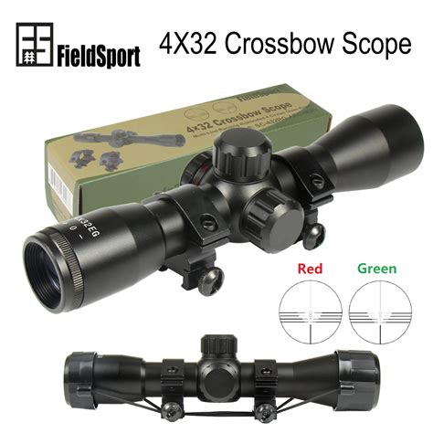 New 4x32 Crossbow Compact Multi Range Reticle Scope Red Green With