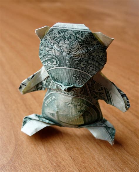 Dollar Origami Teddybear By Craigfoldsfives On Deviantart