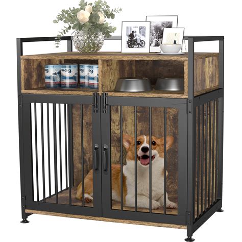 Double Dog Crate Furniture Dog Kennel With Shelf Custom Dog Kennel