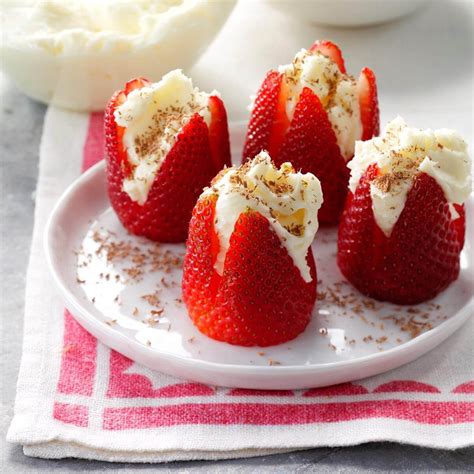 Heavenly Filled Strawberries Recipe | Taste of Home