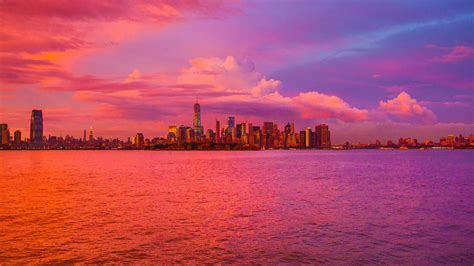 7680x4320 New York City Cloudy Cityscape Sunset 8k Wallpaper Hd City