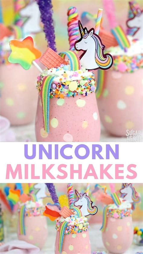 Unicorn Milkshakes Are Pure Magic Strawberry Milkshake Plus A Rainbow