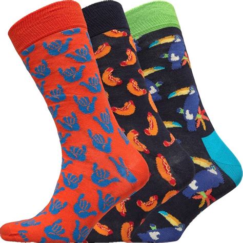 Buy Happy Socks Mens Three Pack Socks Multi