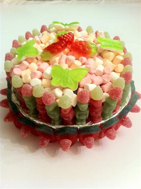 Mothers Day Cake Made Of Sweets Sweet Cones And Sweet Cakes